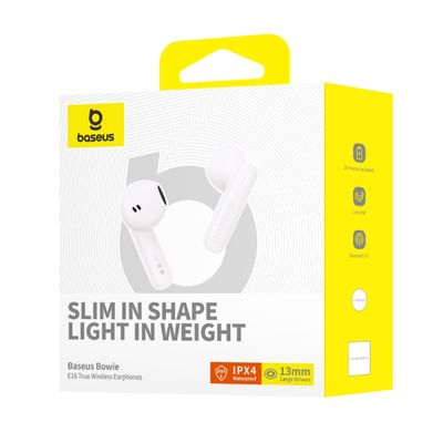 Baseus Bowie E16 Wireless Earphone Bluetooth 5.3 Earphones 30H Long Battery Life IPX4 Waterproof True Wireless Headphone Earbuds