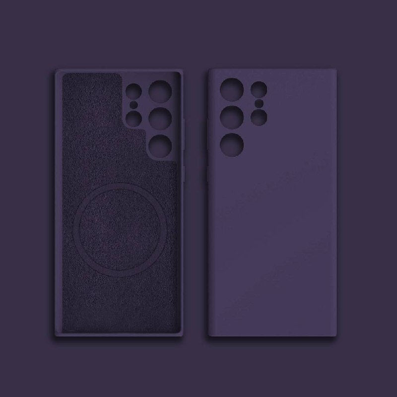 Liquid Silicone Case For Magsafe For Samsung Galaxy S24 S22 S21 S23 S25 Ultra