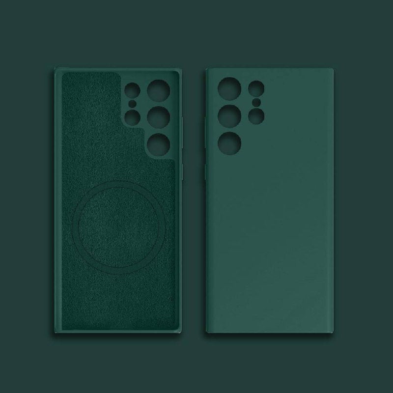 Liquid Silicone Case For Magsafe For Samsung Galaxy S24 S22 S21 S23 S25 Ultra