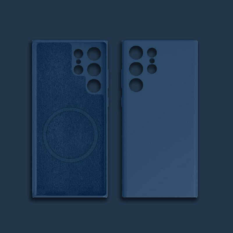 Liquid Silicone Case For Magsafe For Samsung Galaxy S24 S22 S21 S23 S25 Ultra