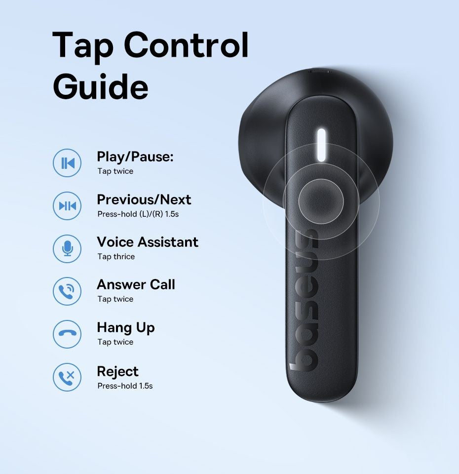 Baseus Bowie E16 Wireless Earphone Bluetooth 5.3 Earphones 30H Long Battery Life IPX4 Waterproof True Wireless Headphone Earbuds